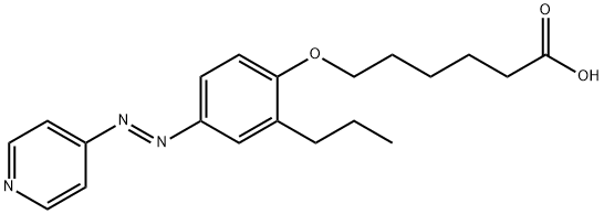 6-[2-正丙基-4-(4-吡啶偶氮)苯氧基]己酸, 312694-02-3, 结构式