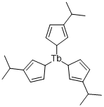 トリス(イソプロピルシクロペンタジエニル)テルビウム(III) 化学構造式