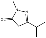 2,4-ジヒドロ-5-イソプロピル-2-メチル-3H-ピラゾール-3-オン 化学構造式