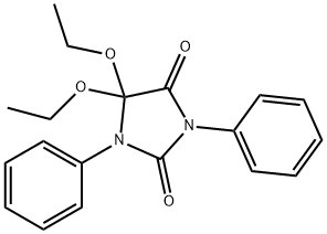 5,5-ジエトキシ-1,3-ジフェニル-2,4-イミダゾリジンジオン 化学構造式