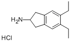5,6-二乙基-2,3-二氢-1H-茚-2-胺盐酸盐 结构式