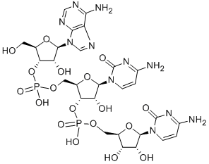 ADENYLYL(3'-5')CYTIDYLYL(3'-5')CYTIDINE FREE ACID Struktur