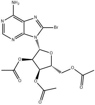 8-ブロモアデノシン2',3',5'-トリアセタート 化学構造式
