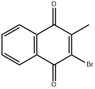 2-甲基-3-溴-1,4-萘醌, 3129-39-3, 结构式
