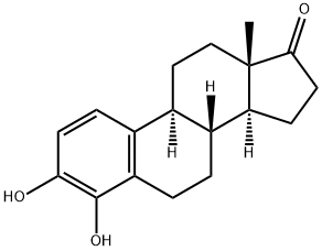 3,4-ジヒドロキシエストラ-1(10),2,4-トリエン-17-オン 化学構造式