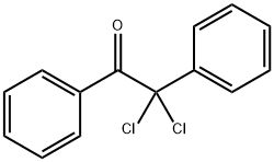 2,2-ジクロロ-1,2-ジフェニルエタノン 化学構造式