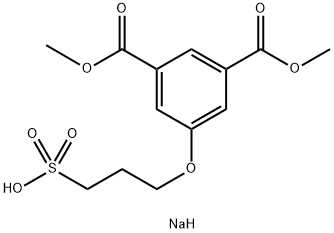 sodium dimethyl 5-(3-sulphonatopropoxy)phthalate Struktur