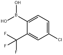 4-クロロ-2-(トリフルオロメチル)フェニルボロン酸 塩化物 化学構造式