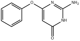 2-氨基-4-羟基-6-苯氧基嘧啶 结构式