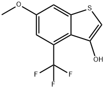 Benzobthiophene-3-ol, 6-methoxy-4-(trifluoromethyl)- Structure