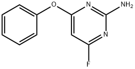 2-氨基-4-氟-6-苯氧基嘧啶 结构式