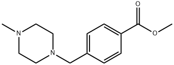 4-[(4-甲基哌嗪-1-基)甲基]苯甲酸甲酯 结构式