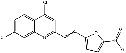 4,7-Dichloro-2-[2-(5-nitro-2-furanyl)ethenyl]quinoline 结构式