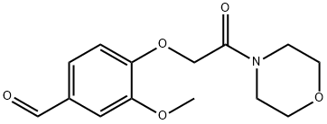 3-METHOXY-4-(2-MORPHOLIN-4-YL-2-OXOETHOXY)BENZALDEHYDE 结构式