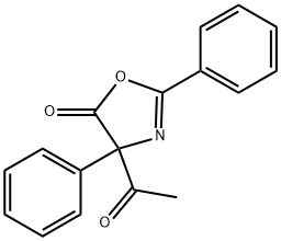 2-Oxazolin-5-one,  4-acetyl-2,4-diphenyl-  (8CI) 结构式