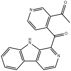 1-[4-(9H-ピリド[3,4-b]インドール-1-イルカルボニル)ピリジン-3-イル]エタノン 化学構造式