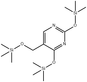 Pyrimidine, 2,4-bis[(trimethylsilyl)oxy]-5-[[(trimethylsilyl)oxy]methy l]- Struktur