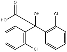 1,1-二(2-氯苯基)-1-羟基乙酸, 3152-12-3, 结构式