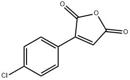 3-(4-クロロフェニル)-2,5-フランジオン 化学構造式