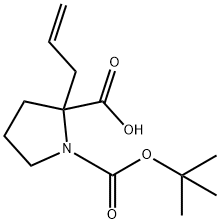 BOC-Α-烯丙基-DL-脯氨酸 结构式