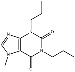 1,3-ジプロピル-7-メチルキサンチン 化学構造式