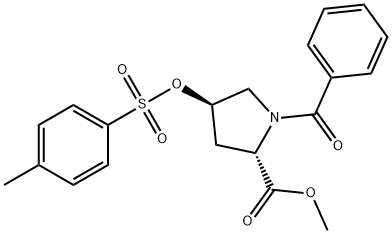 N-苯甲酰基-反式-4-对甲苯磺酰氧基-L-脯氨酸甲酯 结构式