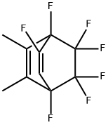 1,4,5,7,7,8,8-ヘプタフルオロ-2,3-ジメチルビシクロ[2.2.2]オクタ-2,5-ジエン 化学構造式