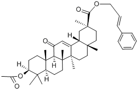 3β-アセトキシ-11-オキソオレアナ-12-エン-30-酸シンナミル 化学構造式