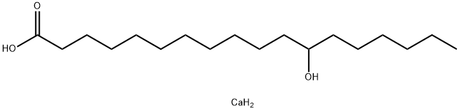 calcium(2+) 12-hydroxyoctadecanoate Structure