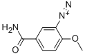 5-(アミノカルボニル)-2-メトキシベンゼンジアゾニウム 化学構造式