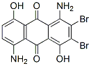 1,5-ジアミノジブロモ-4,8-ジヒドロキシ-9,10-アントラセンジオン 化学構造式