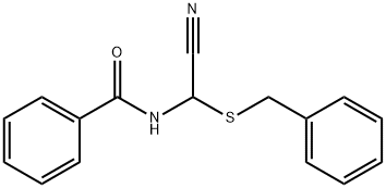 N-[(Benzylthio)cyanomethyl]benzamide Structure
