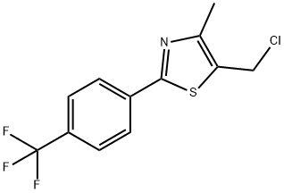 5-(氯甲基)-4-甲基-2-[4-(三氟甲基)苯基]-1,3-噻唑 结构式