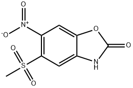 5-METHANESULFONYL-6-NITRO-3H-BENZOOXAZOL-2-ONE Struktur