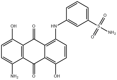 3-[(5-amino-9,10-dihydro-4,8-dihydroxy-9,10-dioxo-1-anthryl)amino]benzenesulphonamide 结构式