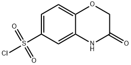 3-オキソ-3,4-ジヒドロ-2H-1,4-ベンゾオキサジン-6-スルホニルクロリド 化学構造式