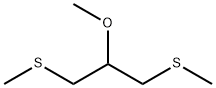1,3-ビス(メチルチオ)-2-メトキシプロパン 化学構造式
