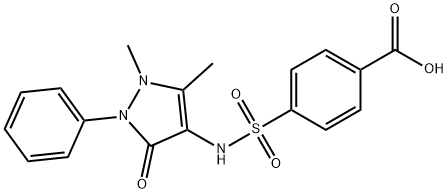 4-(1,5-DIMETHYL-3-OXO-2-PHENYL-2,3-DIHYDRO-1H-PYRAZOL-4-YLSULFAMOYL)-BENZOIC ACID|4-[(1,5-二甲基-3-氧代-2-苯基-2,3-二氢-1H-吡唑-4-基)氨磺酰基]苯甲酸