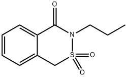 1H-2,3-Benzothiazin-4(3H)-one, 3-propyl-, 2,2-dioxide Structure