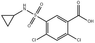 2,4-DICHLORO-5-[(CYCLOPROPYLAMINO)SULFONYL]BENZOIC ACID Structure