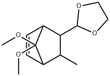 1,3-Dioxolane, 2-(7,7-dimethoxy-3-methyl-bicyclo(2.2.1)hept-5-en-2-yl) - Structure