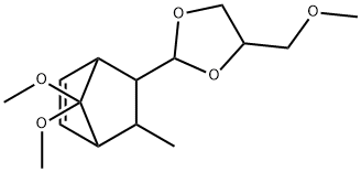 2-Norbornen-7-one, 5-(4-(methoxymethyl)-1,3-dioxolan-2-yl)-6-methyl-,  dimethyl acetal Structure