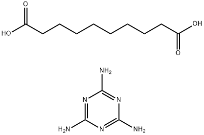 sebacic acid, compound with 1,3,5-triazine-2,4,6-triamine Struktur