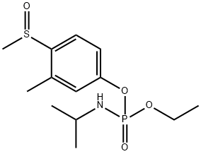 N-イソプロピルホスホルアミド酸エチル3-メチル-4-(メチルスルフィニル)フェニル 化学構造式