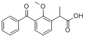 3-benzoyl-2-methoxyhydratropic acid Structure