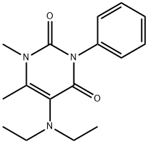 5-Diethylamino-1,6-dimethyl-3-phenyluracil Struktur