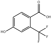 4-羟基-2-三氟甲基苯甲酸, 320-32-1, 结构式