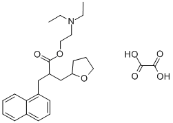 Diethyl[2-[2-(1-naphthylmethyl)-3-(tetrahydro-2-furyl)propionyloxy]ethyl]ammoniumhydrogenoxalat