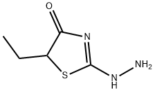 5-エチル-2-ヒドラゾノ-4-チアゾリジノン 化学構造式