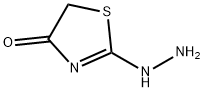 2-Thiazolin-4-one, 2-hydrazino- Structure